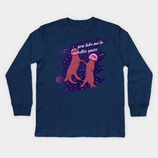 Otter Space Kids Long Sleeve T-Shirt